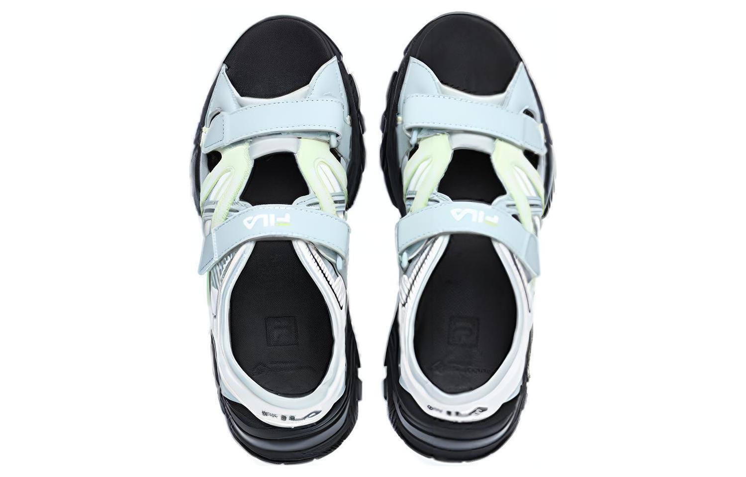 Сандалии женские FILA Fishbone бело-зелёные, 39 EU