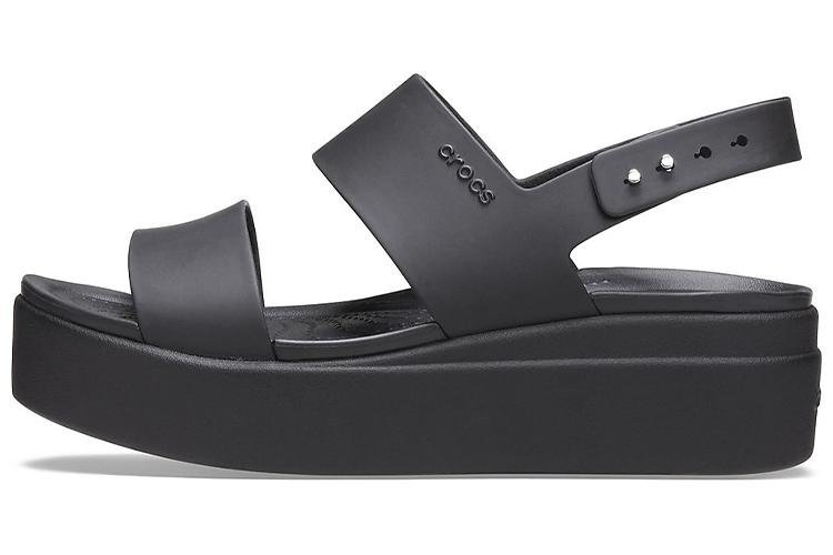 Сандалии женские Crocs Brooklyn Thick Sole Casual черные, 37-38 EU
