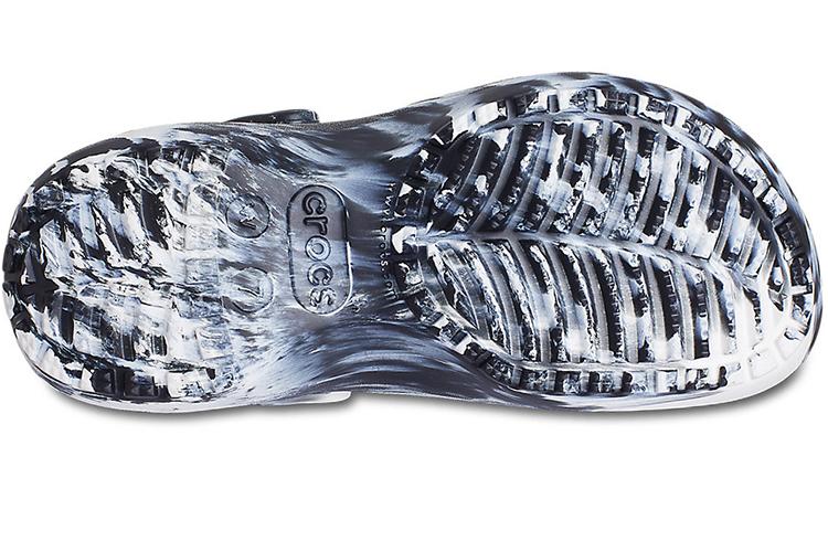 Шлепанцы женские Crocs Classic Platform Marbled Clog черные, белые, 38-39 EU