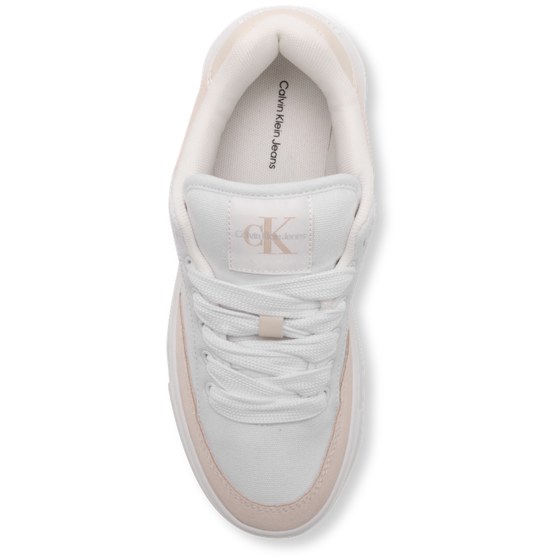 Кеды женские CKJ CALVIN KLEIN JEANS YW01452-0K8 белые, розовые, 39 EU