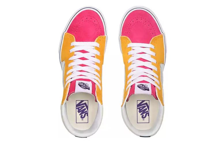 Кеды женские Vans SK8 Hi Platform 2.0 белые, желтые, красные, 40 EU