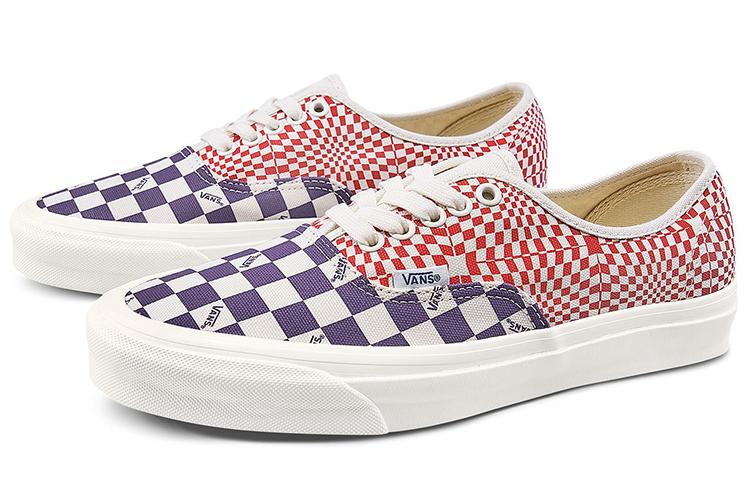 Кеды унисекс Vans Authentic Logo Check violet indigo racing red, 35 EU