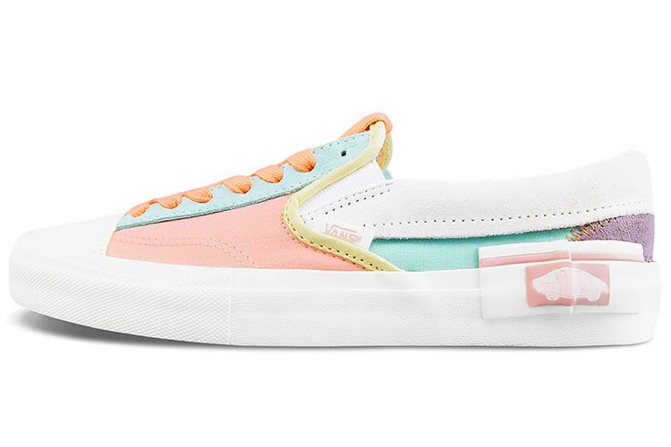 Кеды женские Vans Slip On Cap белые, голубые, розовые