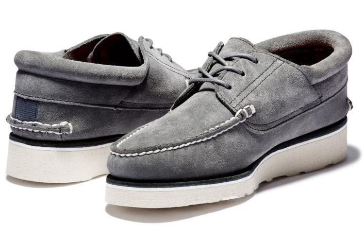 Кроссовки мужские Timberland 3 Eye Wedge Narrow Fit medium grey suede, 44 EU