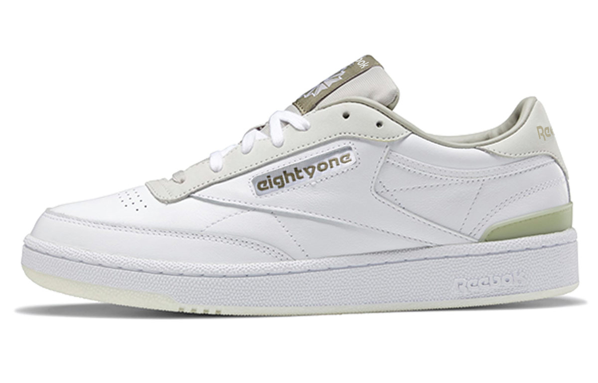 Кроссовки унисекс Reebok Club C 85 EightyOne белые песочные, 35 EU