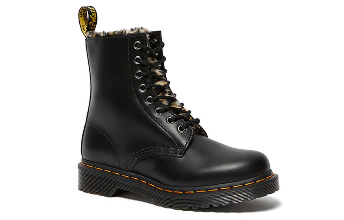 Ботинки женские Dr. Martens 1460 Serena леопардовые черные, 36 EU