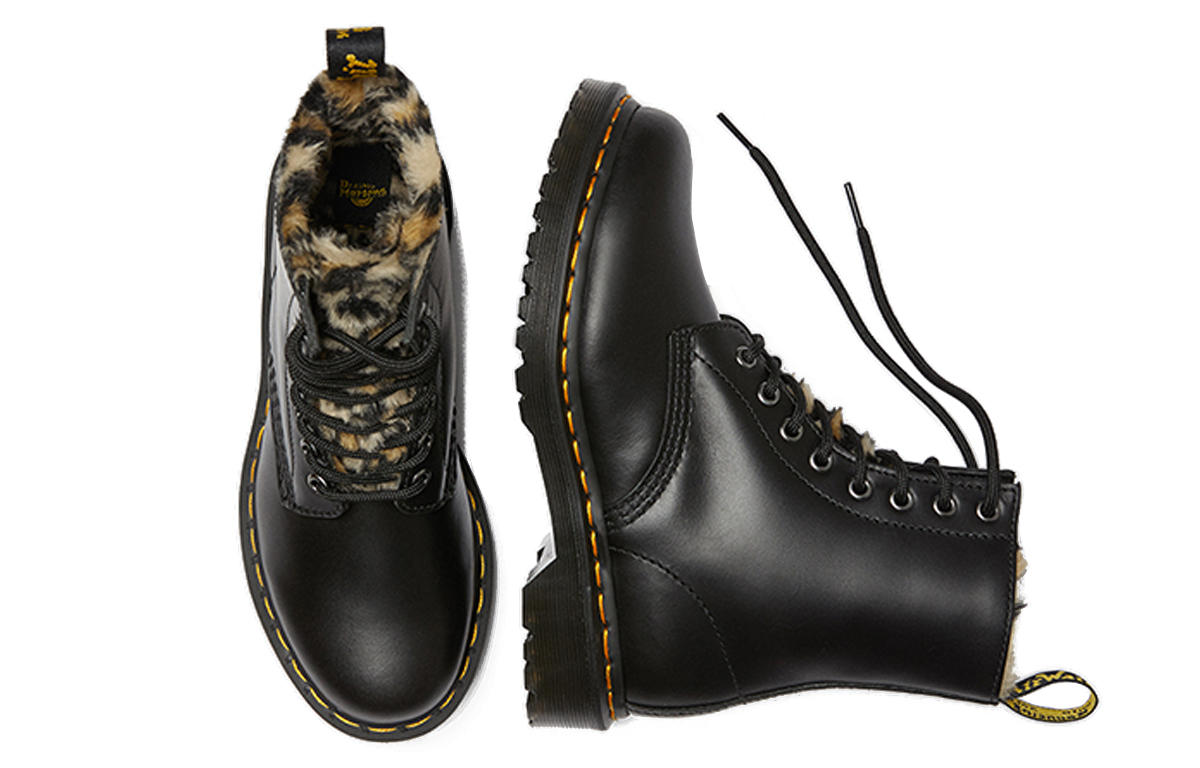 Ботинки женские Dr. Martens 1460 Serena леопардовые черные, 36 EU