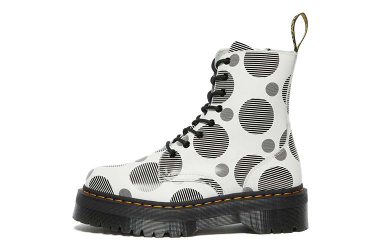 Ботинки женские Dr. Martens Jadon Polka Dot белые черные