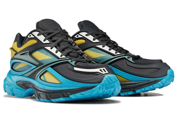 Кроссовки унисекс Reebok Premier Road Modern Dark Hyper, blue-yellow, 37.5 EU