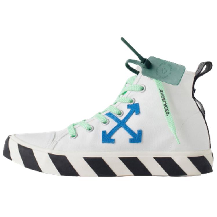 Кеды мужские OFF-WHITE Vulcanized белые, синие, зелёные, чёрные, 40 EU