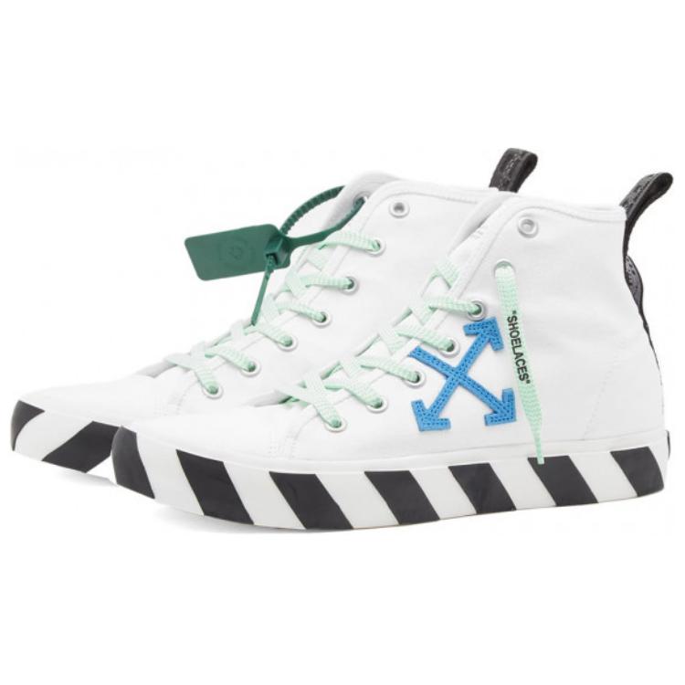 Кеды мужские OFF-WHITE Vulcanized белые, синие, зелёные, чёрные, 40 EU