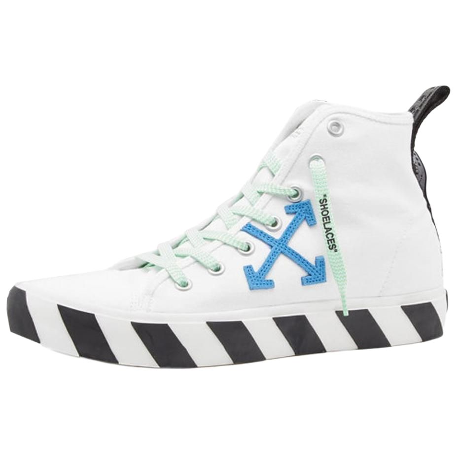 Кеды мужские OFF-WHITE Vulcanized белые, синие, зелёные, чёрные, 40 EU