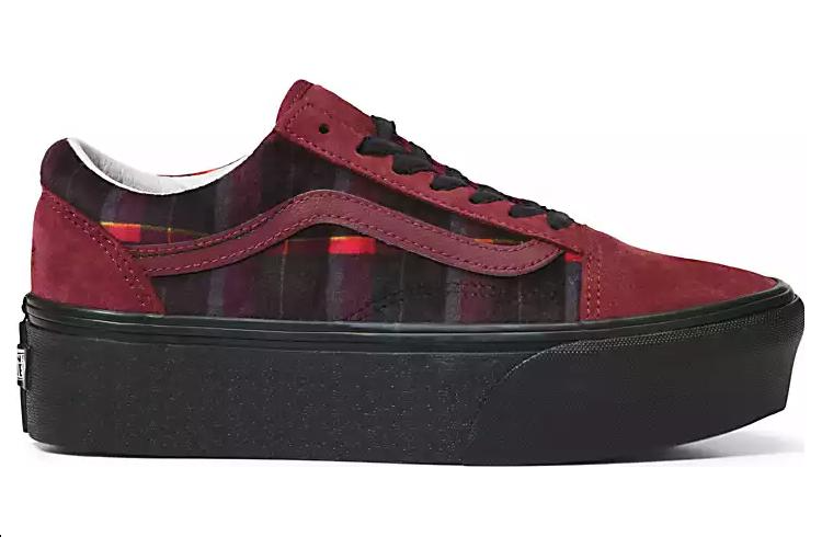 Кроссовки унисекс Vans Old Skool Stackform красные, черные, 36.5 EU