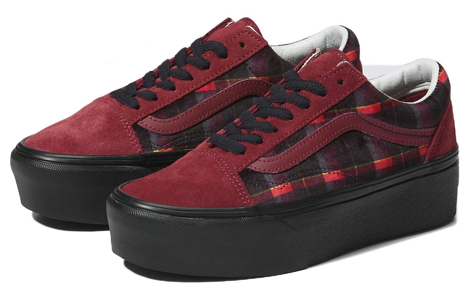 Кроссовки унисекс Vans Old Skool Stackform красные, черные, 36.5 EU