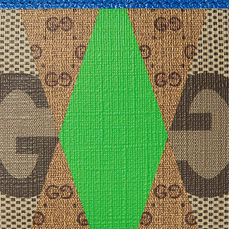 Кошелек мужской GUCCI 671652-AABDC-9799 с кожаной отделкой blue/green/ebony