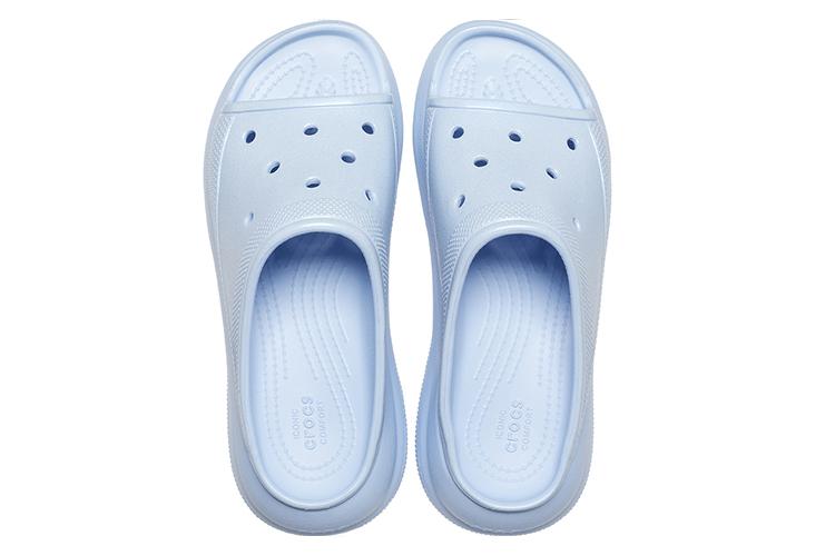 Шлепанцы женские Crocs Crush Meta Pearl Slides голубые, 39-40 EU