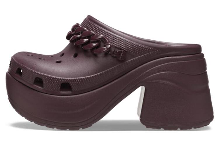 Шлепанцы женские Crocs Siren Chain Clog темно-вишневые, 39-40 EU