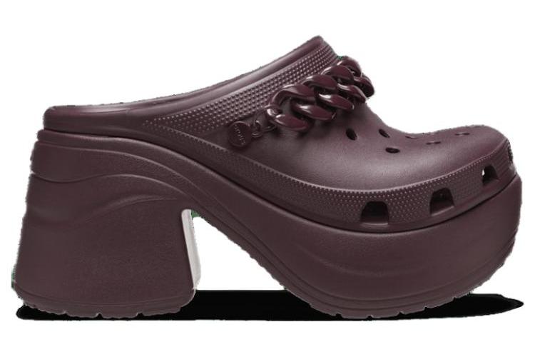 Шлепанцы женские Crocs Siren Chain Clog темно-вишневые, 39-40 EU