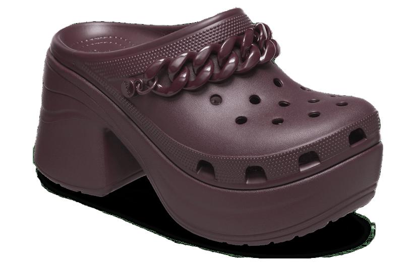 Шлепанцы женские Crocs Siren Chain Clog темно-вишневые, 39-40 EU