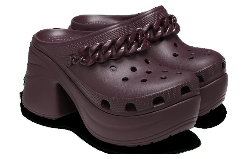 Шлепанцы женские Crocs Siren Chain Clog темно-вишневые, 39-40 EU