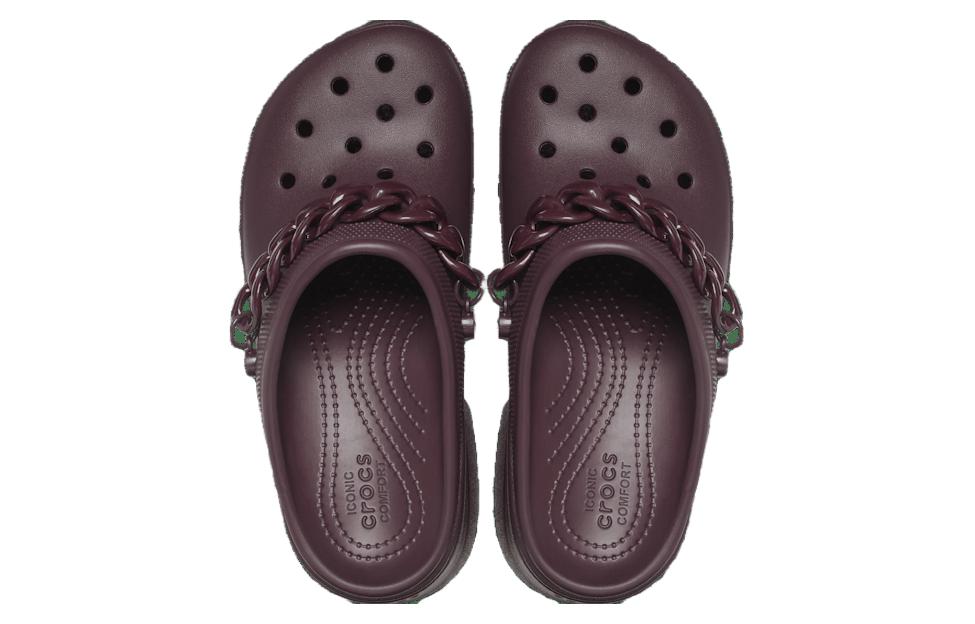 Шлепанцы женские Crocs Siren Chain Clog темно-вишневые, 39-40 EU