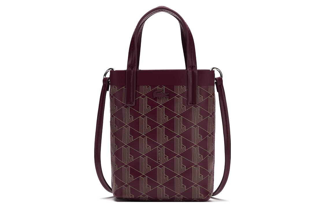 Сумка женская LACOSTE NF4463ZEM45 темно-красный/абрикосовый, Extra Small EU