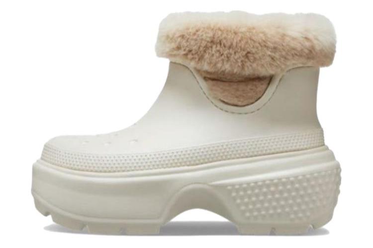 Снежные сапоги женские Crocs Stomp Lined Boots белые, 37-38 EU