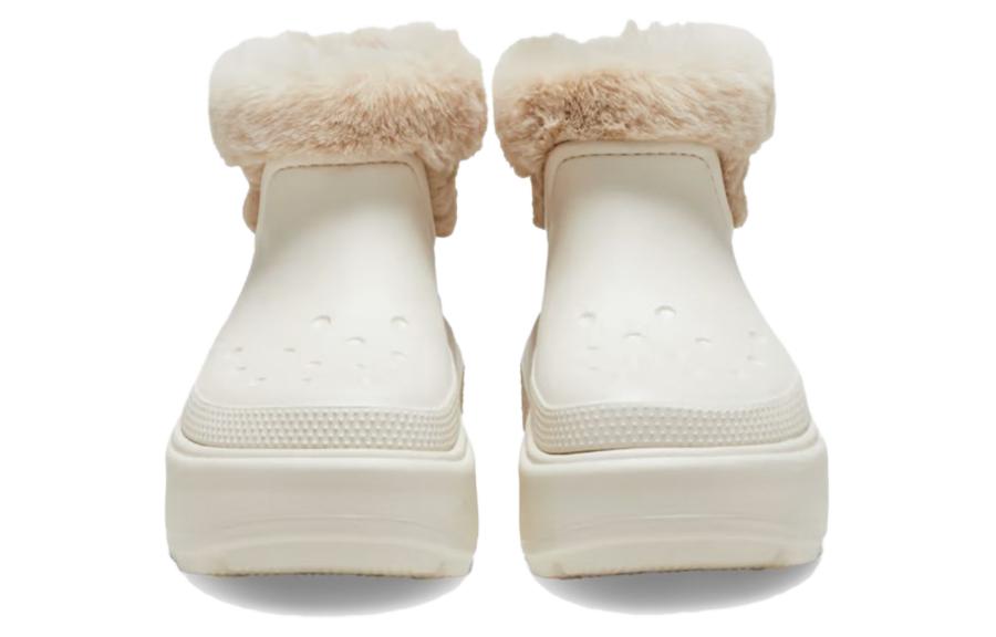 Снежные сапоги женские Crocs Stomp Lined Boots белые, 37-38 EU