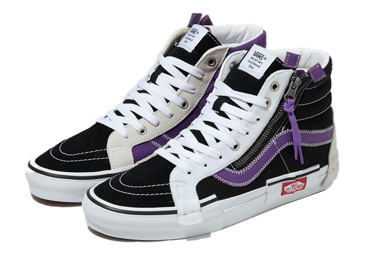 Кроссовки Vans Sk8 Hi Reissue CA черно-амарантово-фиолетовые, 34.5 EU