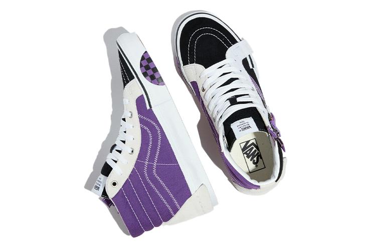 Кроссовки Vans Sk8 Hi Reissue CA черно-амарантово-фиолетовые, 34.5 EU