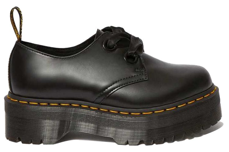 Полуботинки женские Dr. Martens Holly Leather Platform Shoes черные, 42 EU