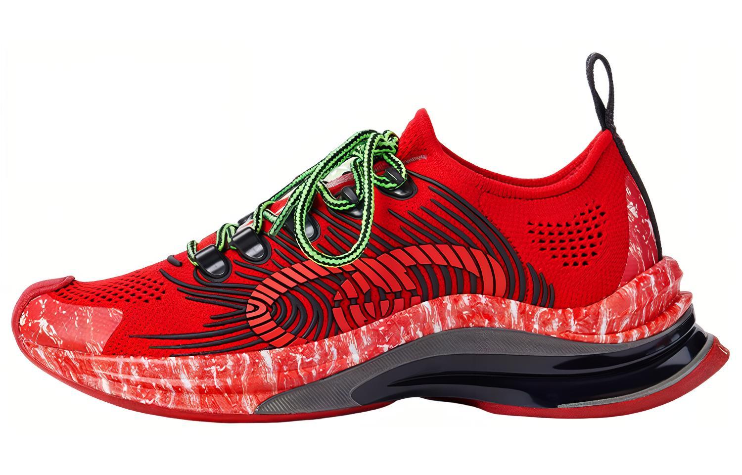 Кроссовки женские GUCCI Run Sneaker красные, 35 EU