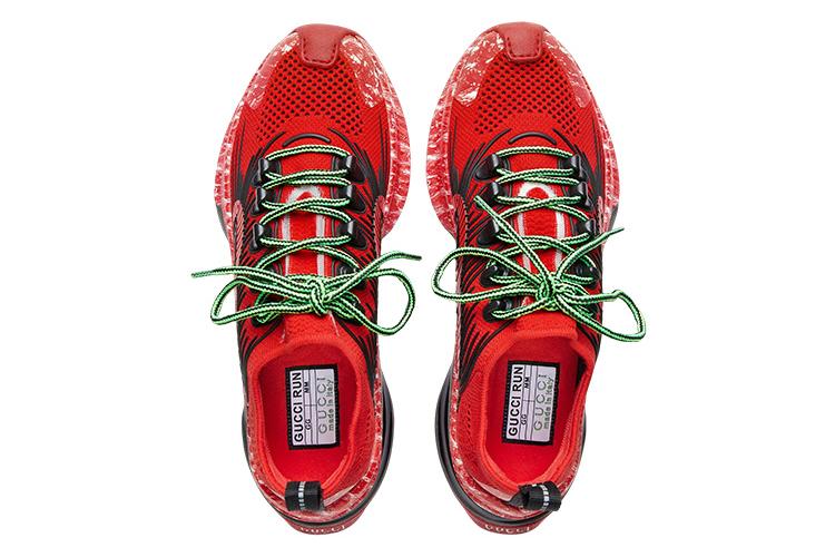 Кроссовки женские GUCCI Run Sneaker красные, 35 EU