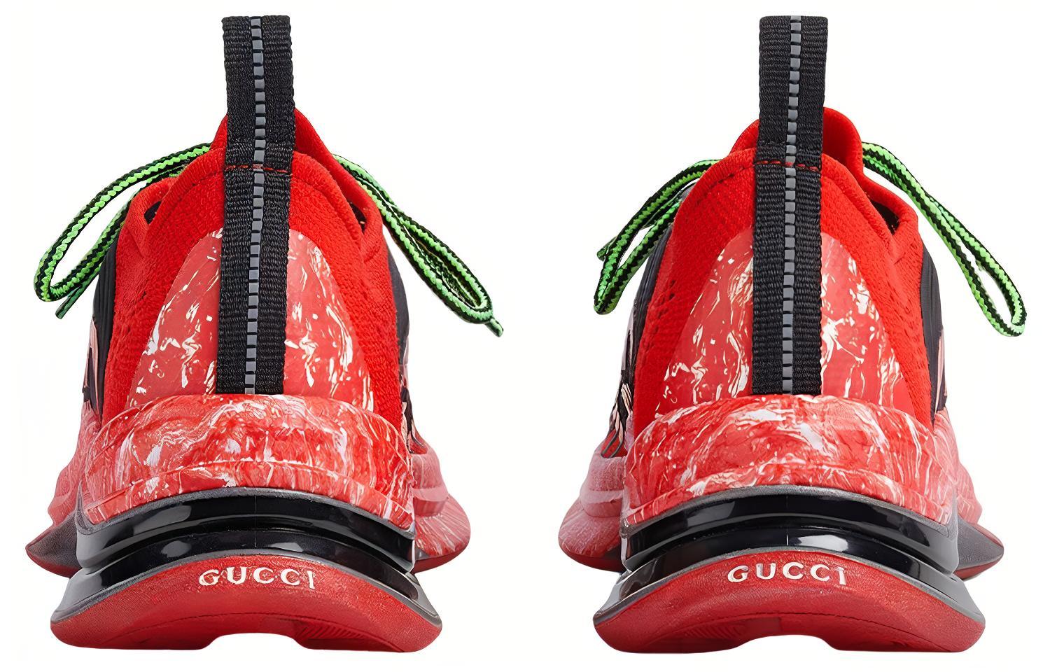 Кроссовки женские GUCCI Run Sneaker красные, 35 EU