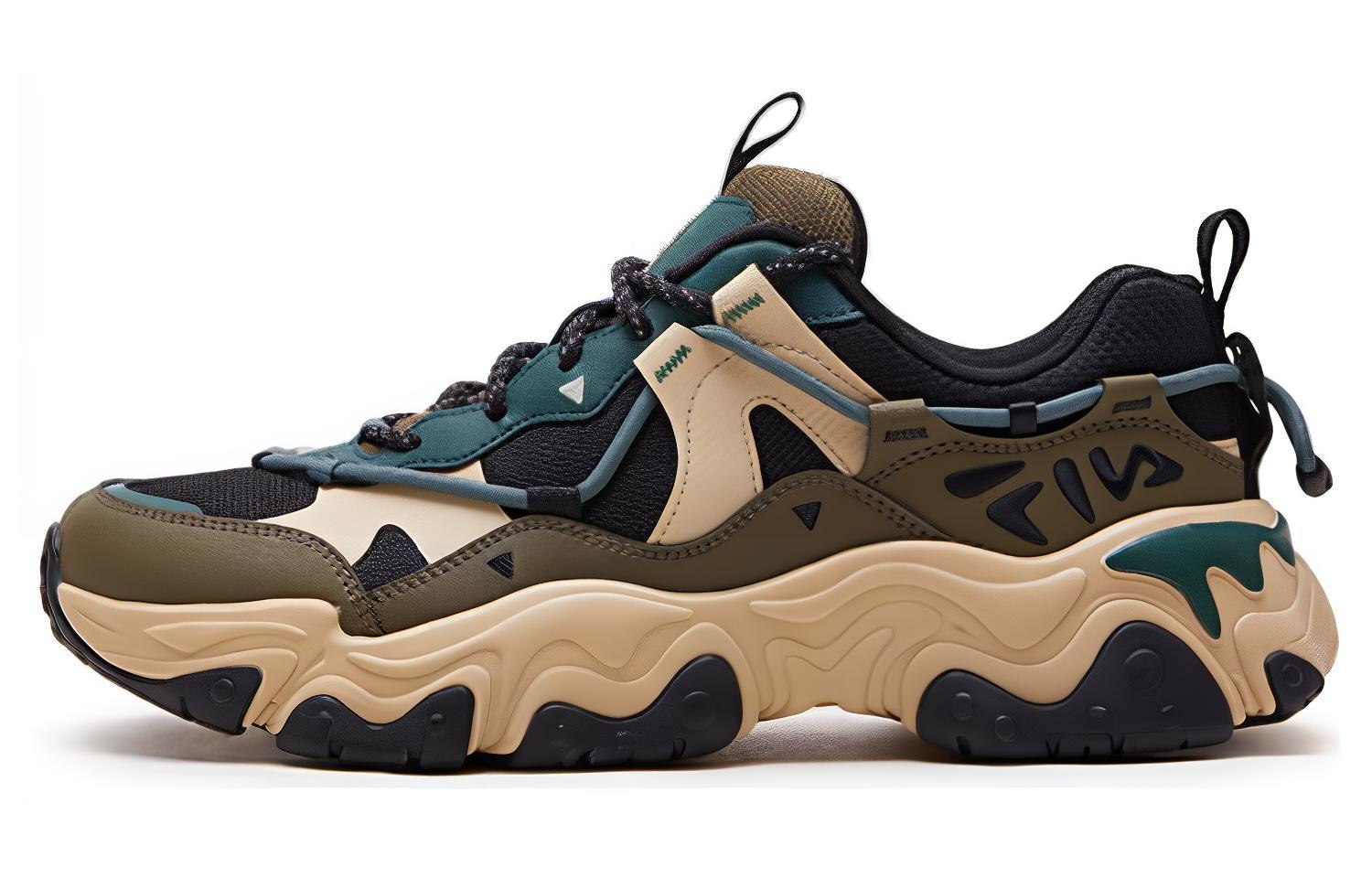 Кроссовки мужские FILA Fluid V черные, серые, зеленые