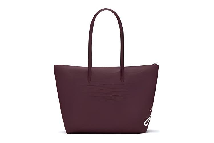 Сумка женская LACOSTE PVC Tote Bag бордовая, Large EU