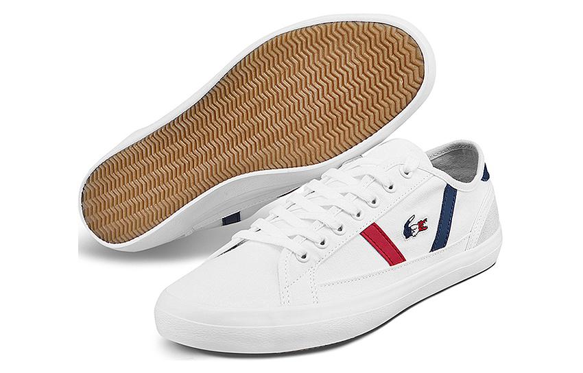 Кеды мужские LACOSTE Sideline Tricolore белые, 42 EU