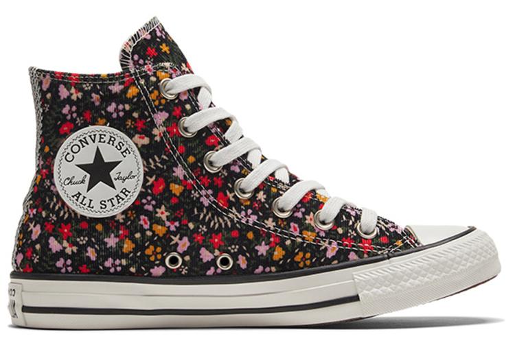 Кеды женские Converse Chuck Taylor All Star Retro Floral черные-белые, 37.5 EU