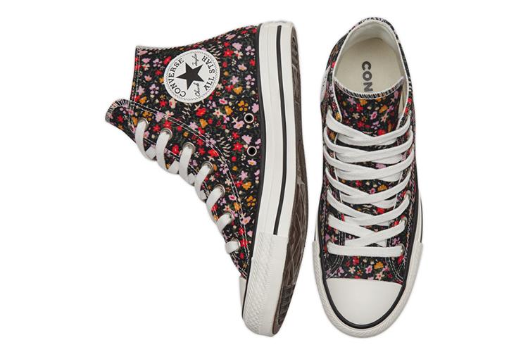 Кеды женские Converse Chuck Taylor All Star Retro Floral черные-белые, 37.5 EU