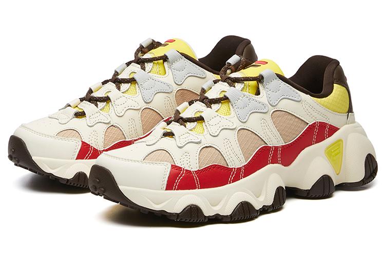 Кроссовки женские FILA Jagger Low белые, красные, жёлтые, 36.5 EU