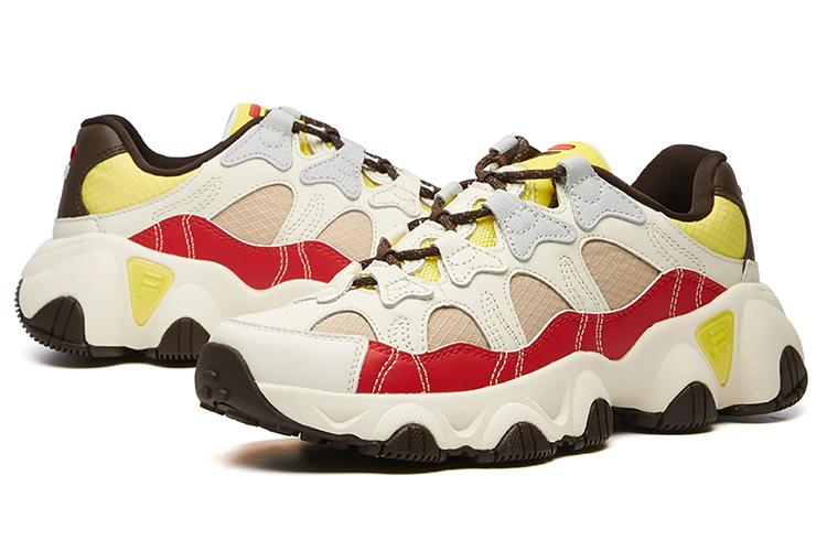 Кроссовки женские FILA Jagger Low белые, красные, жёлтые, 36.5 EU