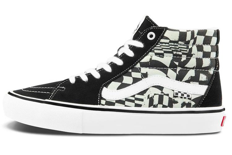 Кроссовки унисекс Vans SK8-Hi Chessboard черные/белые, 40 EU