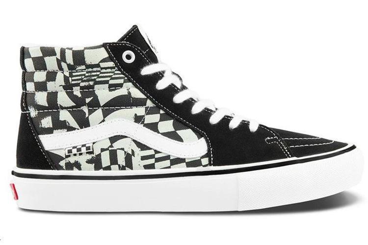 Кроссовки унисекс Vans SK8-Hi Chessboard черные/белые, 40 EU