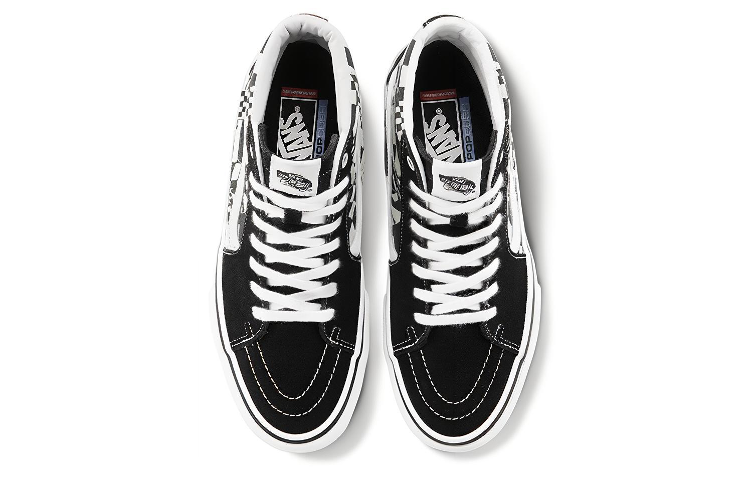 Кроссовки унисекс Vans SK8-Hi Chessboard черные/белые, 40 EU