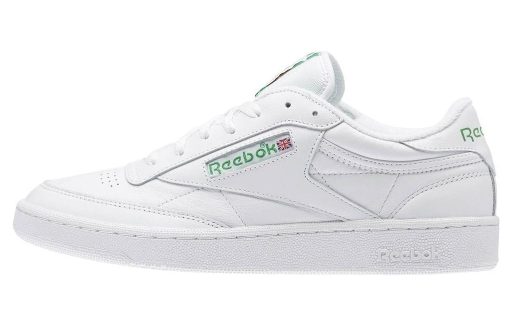 Спортивные кеды мужские Reebok Club C 85 Archive Pack белые-зеленые, 43 EU