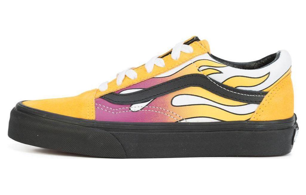 Кеды унисекс Vans Old Skool Flames желтые, 44.5 EU