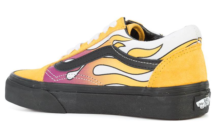 Кеды унисекс Vans Old Skool Flames желтые, 44.5 EU