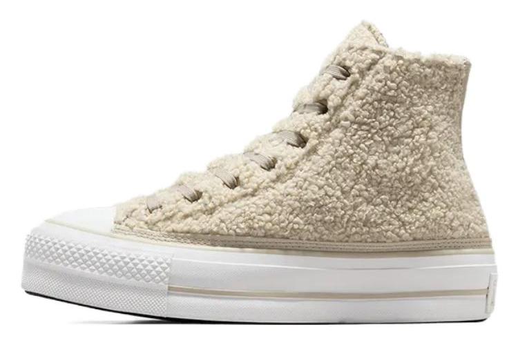 Кеды женские Converse CTAS Lift High хаки-белые