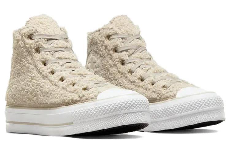 Кеды женские Converse CTAS Lift High хаки-белые, 37 EU
