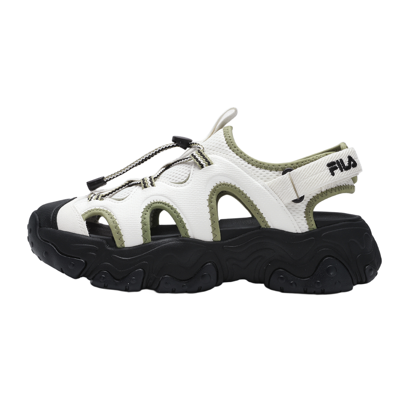 Сандалии женские FILA Fluid 5 Sandal snow/moss green